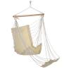 HI Hammock Chair with Footrest - Beige Cotton Canvas | Hipo Market