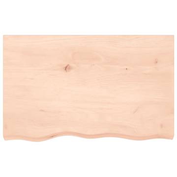 Wall Shelf 80x50 cm - Untreated Solid Oak Wood