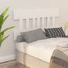 Stylish White Bed Headboard - Solid Pine - 203.5x3x81 cm