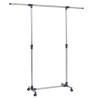 Adjustable Stainless Steel Clothes Rack - 165x44x150 cm Silver