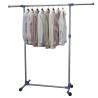 Adjustable Stainless Steel Clothes Rack - 165x44x150 cm Silver