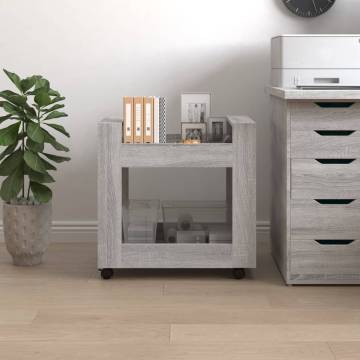 Desk Trolley Grey Sonoma - Stylish & Practical Storage Solution