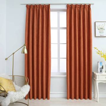 Rust Blackout Curtains with Hooks – 140x245 cm | Hipo Market