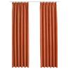 Rust Blackout Curtains with Hooks – 140x245 cm | Hipo Market