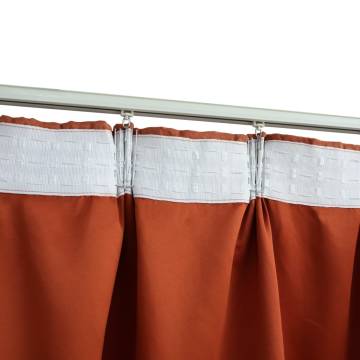 Rust Blackout Curtains with Hooks – 140x245 cm | Hipo Market