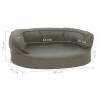 Ergonomic Dog Bed Mattress 60x42 cm - Comfort in Dark Grey