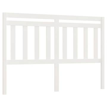 Stylish White Bed Headboard | Solid Pine Wood | 166x4x100 cm