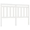 Stylish White Bed Headboard | Solid Pine Wood | 166x4x100 cm