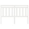 Stylish White Bed Headboard | Solid Pine Wood | 166x4x100 cm