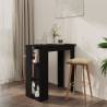 Bar Table with Shelf Black 102x50x103.5 cm Engineered Wood Colour black Quantity in Package 1 