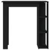 Stylish Black Bar Table with Shelf - 102x50x103.5 cm