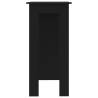 Stylish Black Bar Table with Shelf - 102x50x103.5 cm