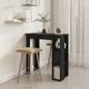 Stylish Black Bar Table with Shelf - 102x50x103.5 cm