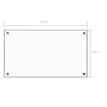 Kitchen Backsplash 70x40 cm Transparent Tempered Glass