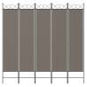 5-Panel Room Divider Anthracite 200x220 cm - Hipomarket