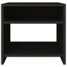 Elegant Black Bedside Cabinet - 40x30x40 cm Engineered Wood