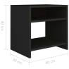 Elegant Black Bedside Cabinet - 40x30x40 cm Engineered Wood