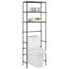 3-Tier Over Toilet Storage Rack - Black | HipoMarket