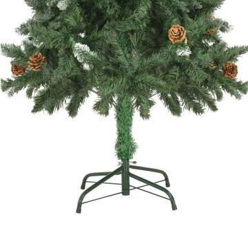 150 cm Artificial Christmas Tree with Pine Cones & Glitter