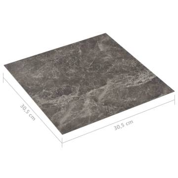 Self-Adhesive Black Marble Flooring Planks - 20 pcs, 1.86 m²