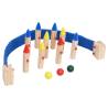 Bowling Game Multicolour Solid Pinewood - Fun for All Ages