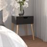 High Gloss Black Bedside Cabinet - Modern & Stylish Design