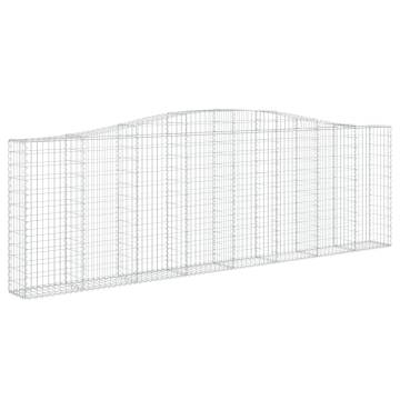 Arched Gabion Basket 400x30x120/140 cm | Galvanised Iron