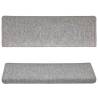 Light Grey Carpet Stair Treads - 15 pcs for Home Safety