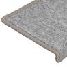 Light Grey Carpet Stair Treads - 15 pcs for Home Safety