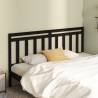 Bed Headboard Black 206x4x100 cm Solid Wood Pine Colour black Size 206 x 100 cm Quantity in Package 1 