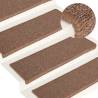 Carpet Stair Treads 15 pcs 65x21x4 cm Brown Colour brown Size 65 x 21 x 4 cm Quantity in Package 15 