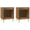 Elegant Smoked Oak Bedside Cabinets - Set of 2