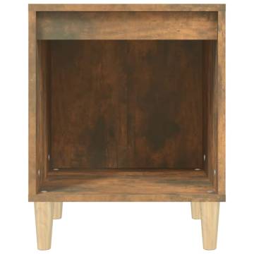 Elegant Smoked Oak Bedside Cabinets - Set of 2