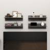 High Gloss Grey Wall Shelf Set - 4 Pcs | Hipo Market