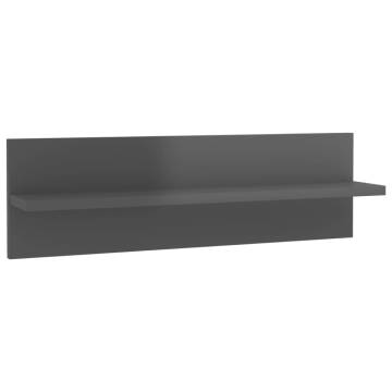 High Gloss Grey Wall Shelf Set - 4 Pcs | Hipo Market