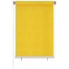 Outdoor Roller Blind 100x140 cm Yellow HDPE Colour yellow Size 100 x 140 cm 