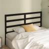 Stylish Black Solid Wood Pine Bed Headboard - 166x4x100 cm