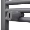 Grey Bathroom Central Heating Towel Rail Radiator - 480x480mm