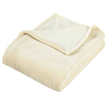 Soft Cream Blanket 200x240 cm - Cozy Polyester | Hipomarket UK