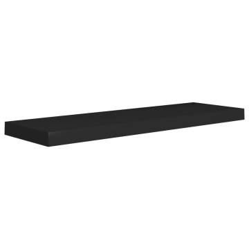 Stylish Floating Wall Shelves - 2 Pcs Black MDF | Hipo Market