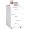 FMD Bedside Cabinet with 3 Drawers White Colour white Quantity in Package 1 