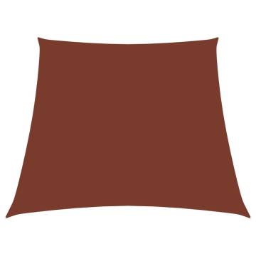 Terracotta Sunshade Sail - Oxford Fabric Trapezium 2/4x3 m