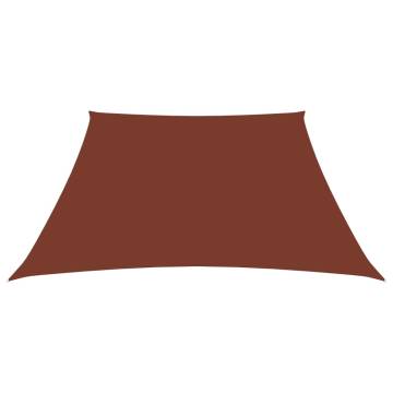 Terracotta Sunshade Sail - Oxford Fabric Trapezium 2/4x3 m