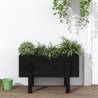 Garden Planter Black 62x30x38 cm - Solid Wood Pine | HipoMarket