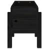 Garden Planter Black 62x30x38 cm - Solid Wood Pine | HipoMarket