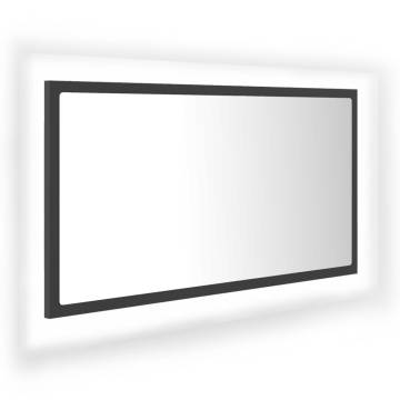 LED Bathroom Mirror Grey 80x8.5x37 cm - Modern Design