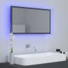 LED Bathroom Mirror Grey 80x8.5x37 cm - Modern Design