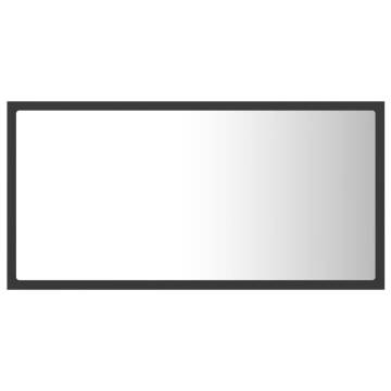 LED Bathroom Mirror Grey 80x8.5x37 cm - Modern Design