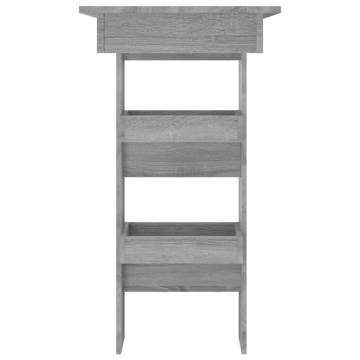 Stylish Grey Sonoma Wall Bar Table - 102x45x103.5 cm