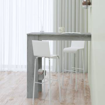 Stylish Grey Sonoma Wall Bar Table - 102x45x103.5 cm